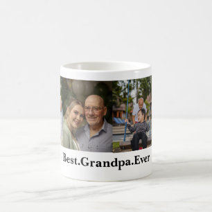 4 Photo Collage Best Grandpa Ever Coffee Mug