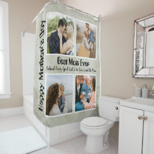 4 Photo Collage Best Mum Ever Shower Curtain
