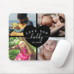 4 Photo Collage Custom Text Personalised Daddy  Mouse Pad<br><div class="desc">4 Photo Collage Custom Text Personalised Daddy</div>