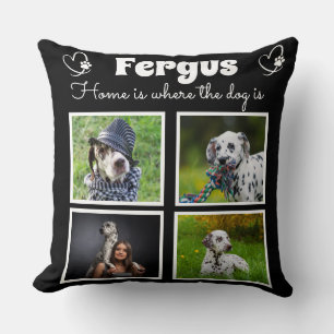  4 photo collage - customised pet family memory  cushion