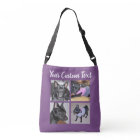 4 Photo Collage | Dog Purple Tote Bag