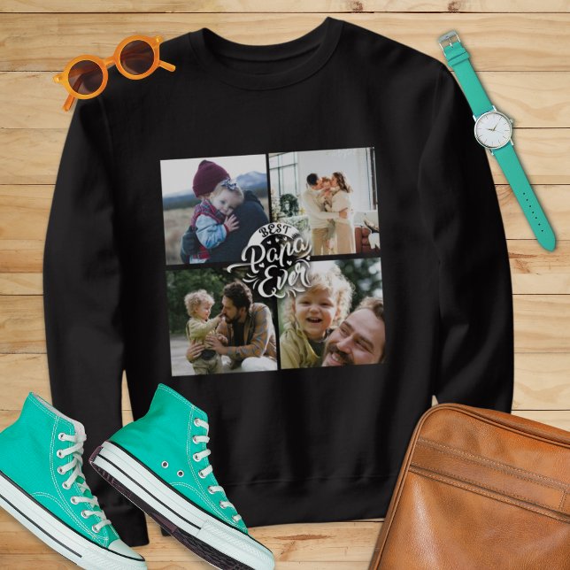 4 Photo Collage Family Memory Father's Day  Sweatshirt (Creator Uploaded)