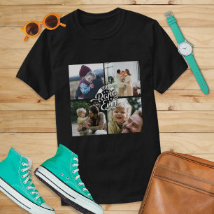4 Photo Collage Family Memory Father's Day T-Shirt