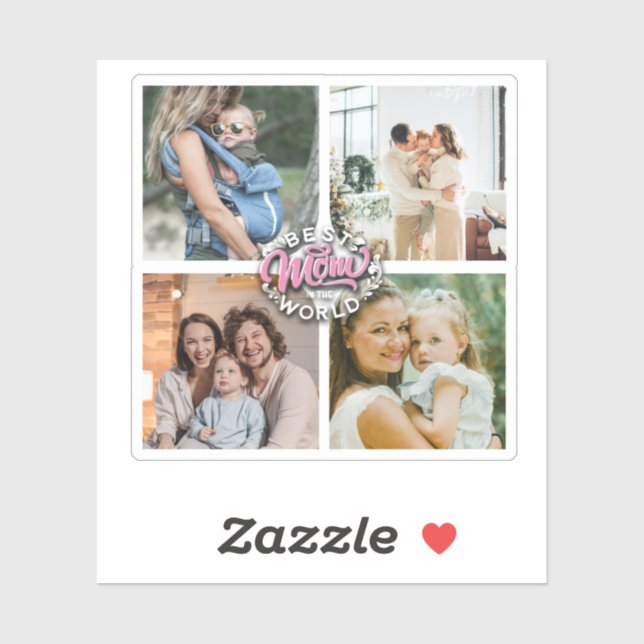 4 Photo Collage Family Memory Mother's Day (Sheet)