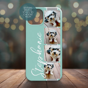 4 Photo Collage Film Strip Name - CAN edit COLOR iPhone 15 Case