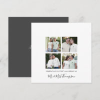 4 photo collage First Anniversary Custom Grey