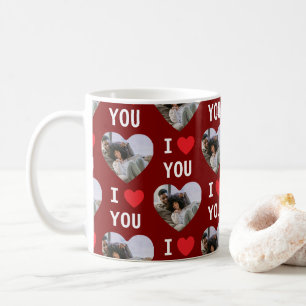 4 Photo Collage I Love You Coffee Mug
