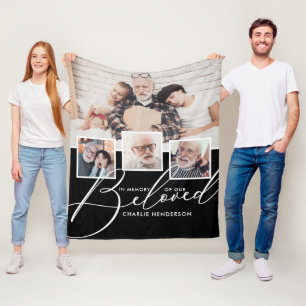 4-Photo Collage In Memory Of Our Beloved Fleece Blanket