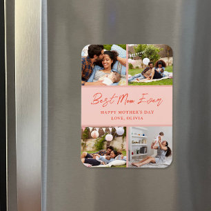 4 Photo Collage Mother's Day Gift Magnet