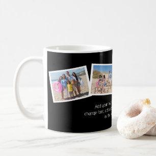4 Photo Collage Template and Text Personalised Coffee Mug