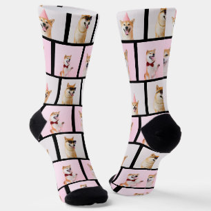 4 Photo Collage Template Make Your Own Dog Themed Socks