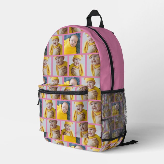 4 Photo Collage Template Make Your Own Fun Printed Backpack (Back Corner Right)