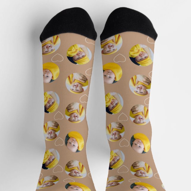 4 Photo Collage Template Make Your Own Fun Socks (Top)