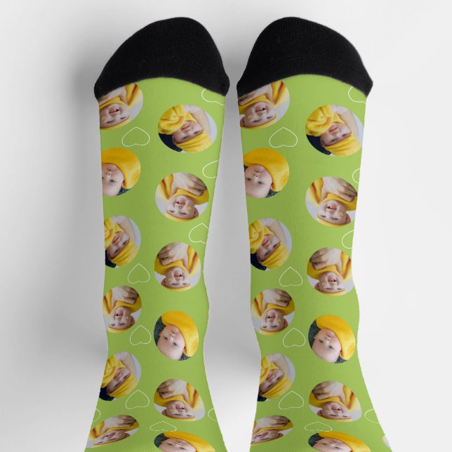 4 Photo Collage Template Make Your Own Fun Socks (Top)