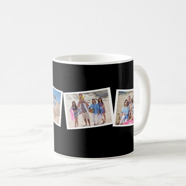 4 Photo Collage Template Personalised Coffee Mug (Front Right)