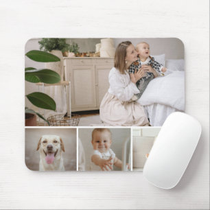 4 Photo Collage Template Personalised Mouse Pad