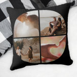 4 Photo Custom Collage Personalised Cushion<br><div class="desc">Create a Custom Photo Collage unique customised personalised 4 Photo pillow from Ricaso</div>