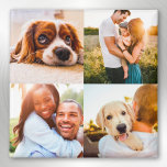 4 Photo Edge Print Magnet Template Square<br><div class="desc">Personalised 4 photo full edge print square magnet. Perfect for the fridge.</div>