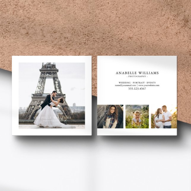 4 Photo Gallery  | Photography Square Business Card (Creator Uploaded)