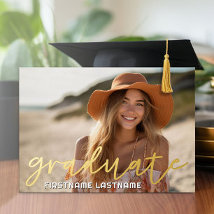 4 Photo Graduation Gold Foil Grad
