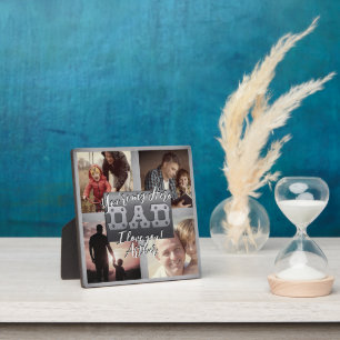 4 Photo - Happy Father’s Day Metal Theme Plaque