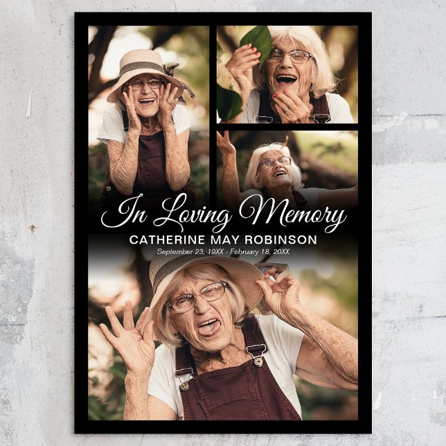4 Photo In Loving Memory Poster (Creator Uploaded)