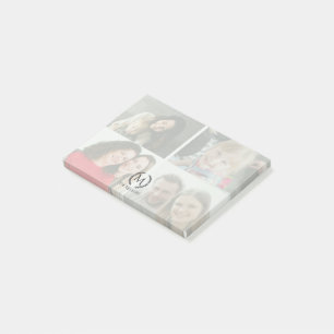 4 Photo Monogram Personalise Post-It Notes
