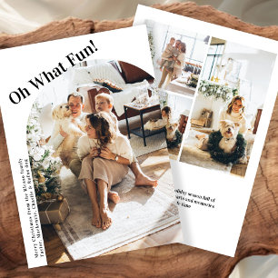 4 Photo oh What Fun Christmas Holiday Card