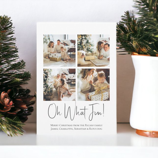 4 Photo oh What Fun Christmas template (4 Photo oh What Fun Christmas template cards from Ricaso)