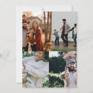 4 Photo Personalised Custom Collage Invitation