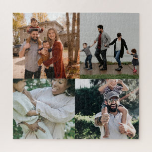 4 Photo Personalised Custom Collage Jigsaw Puzzle