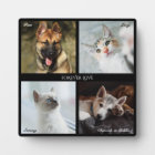 4 Photo Pet Collage, Black Frame, Caption - Square