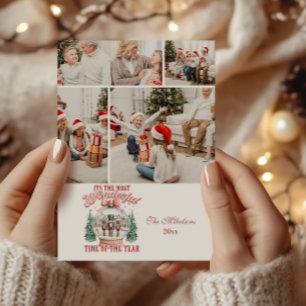 4 Photo Pink Nutcracker Christmas Wonderland Glob Holiday Card