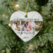 4 Photo Pregnancy 1st Christmas Faux Marble Heart
