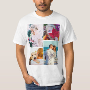 4 Photo Rounded Template T-Shirt