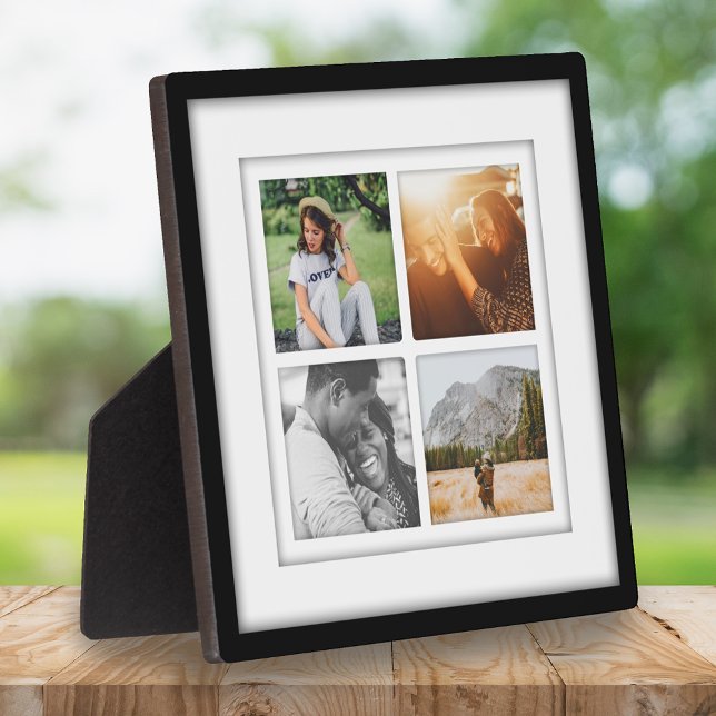 4 Photo Square Template Shadowed Inlay Stand Plaque (Creator Uploaded)