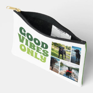 4 Photo Template Make Your Own Good Vibes Only Accessory Pouch