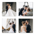 4 Photo Template Personalised Coaster Set