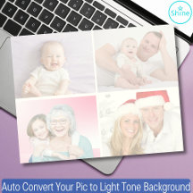 4 Photos Auto Convert Pic to Light Tone Background