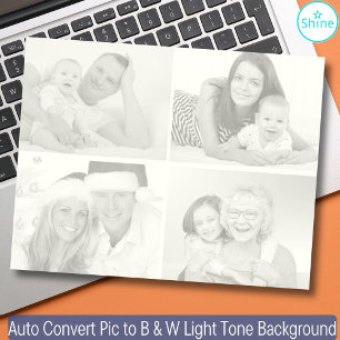 4 Photos Auto Convert Picture to B & W Light Tone Notepad