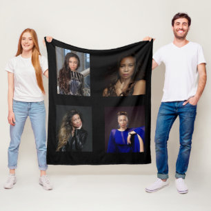 4 Photos Fleece Blanket