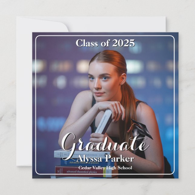 4 Photos High School Graduation Announcement (Front)