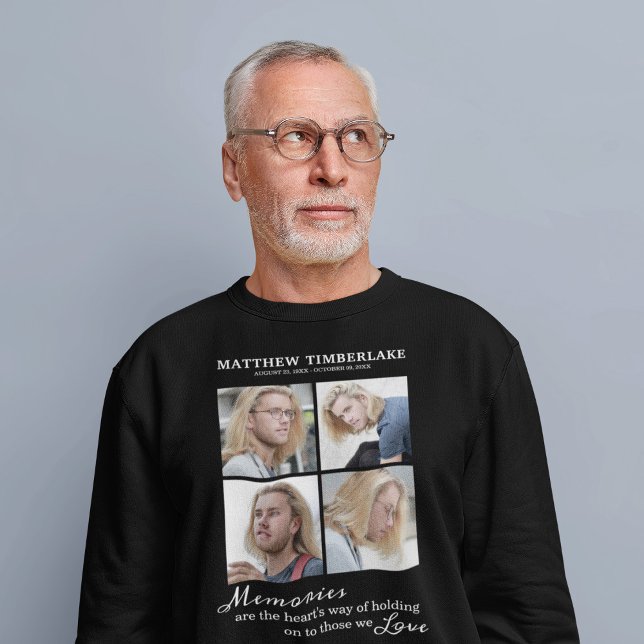 4 Picture Memorial Funeral Sweatshirt (Creator Uploaded)