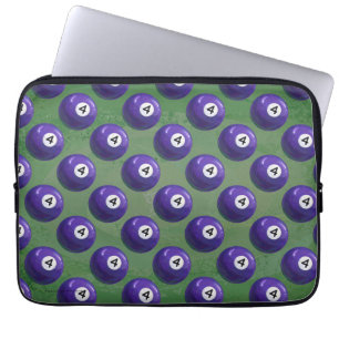 4 Pool Ball Pattern Laptop Sleeve