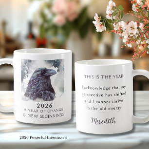 4. Raven 2026 Year of Change Powerful Intention Coffee Mug