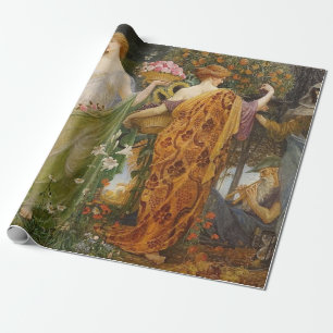 4 Seasons By Walter Crane Wrapping Paper