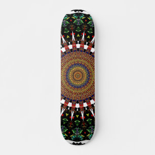 4 Sq. Swirl Mandala Skateboard
