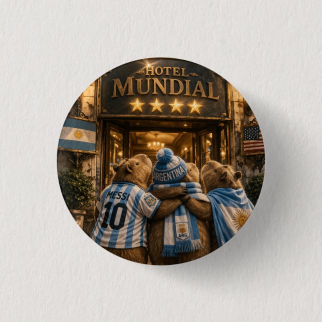 4-star Capibarras Hotel 3 Cm Round Badge (Front)