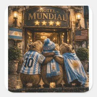 4-star Capibarras Hotel Square Sticker