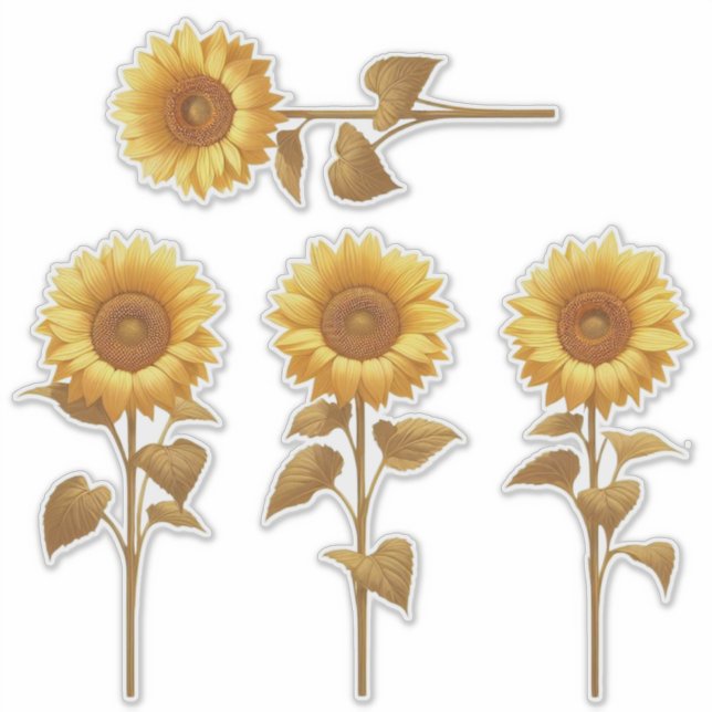 4 Sunflower - retro (Front)